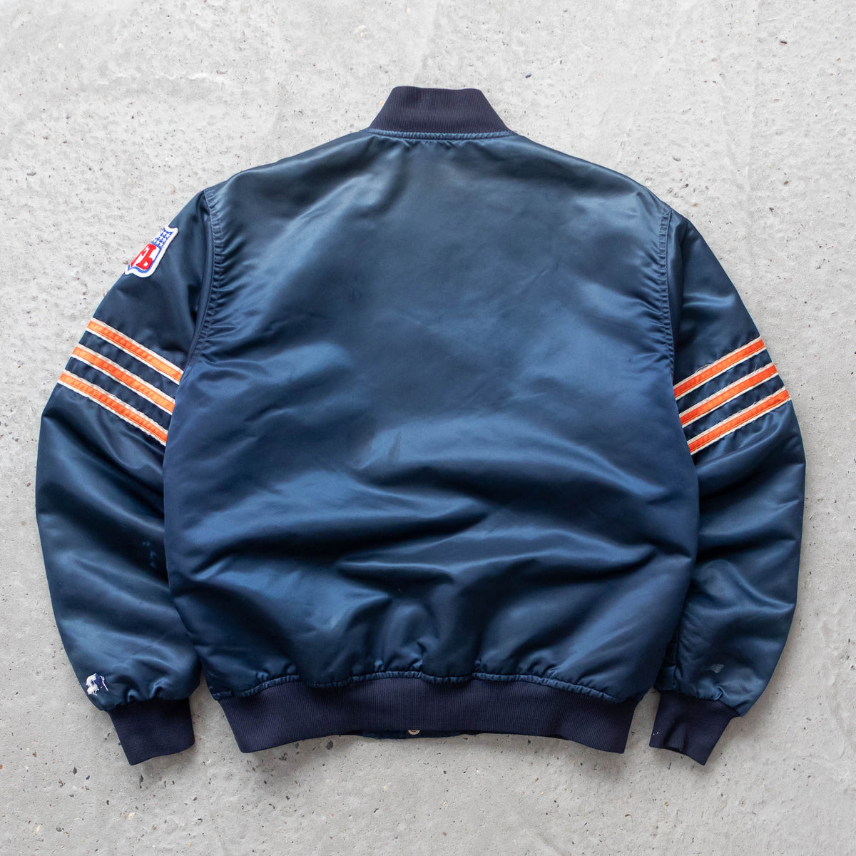 Chicago Bears NFL Starter Satin Bomber Jacket - 80s (L)