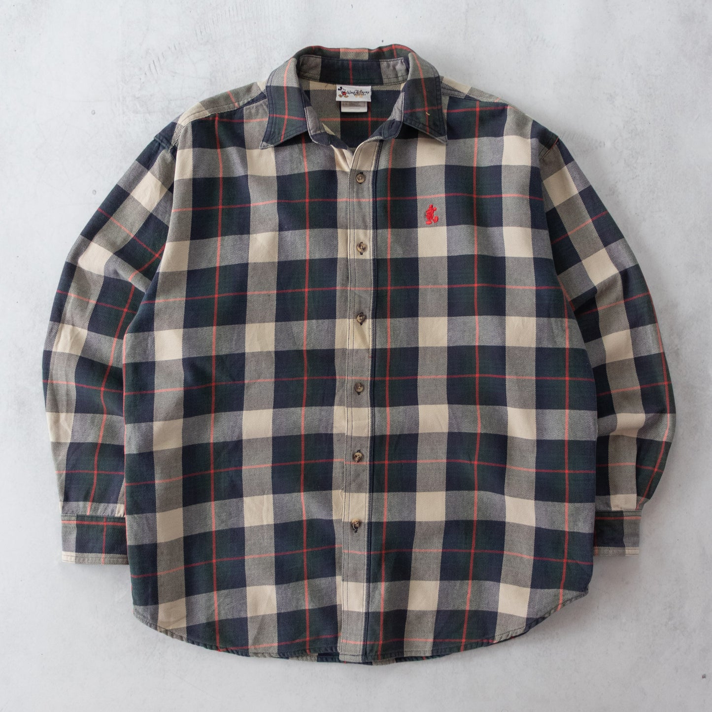 Vintage 90s Mickey Mouse Button Up Shirt - L