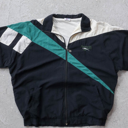 Reebok Big Logo Windbreaker Jacket - 90s (XL)