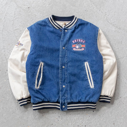 Eeyore Disney Denim Varsity Bomber Jacket - 90s (S)