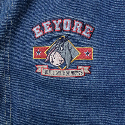 Eeyore Disney Denim Varsity Bomber Jacket - 90s (S)