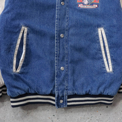 Eeyore Disney Denim Varsity Bomber Jacket - 90s (S)