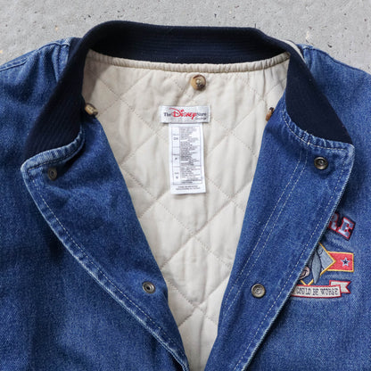 Eeyore Disney Denim Varsity Bomber Jacket - 90s (S)