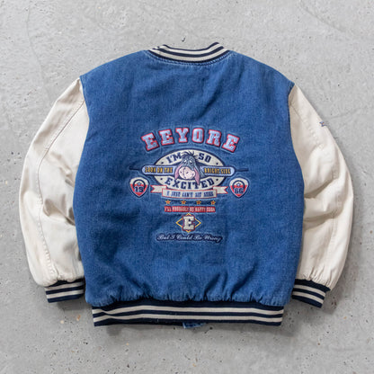 Eeyore Disney Denim Varsity Bomber Jacket - 90s (S)
