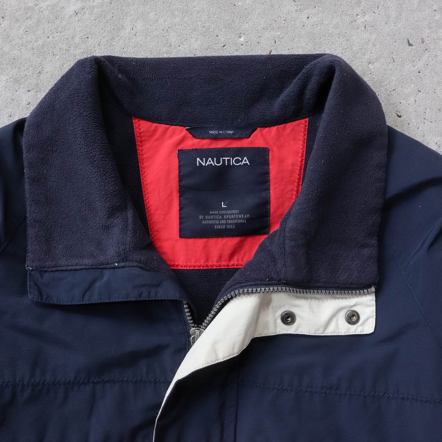 Nautica Spellout Fleece Lined Jacket - 2000s (L)