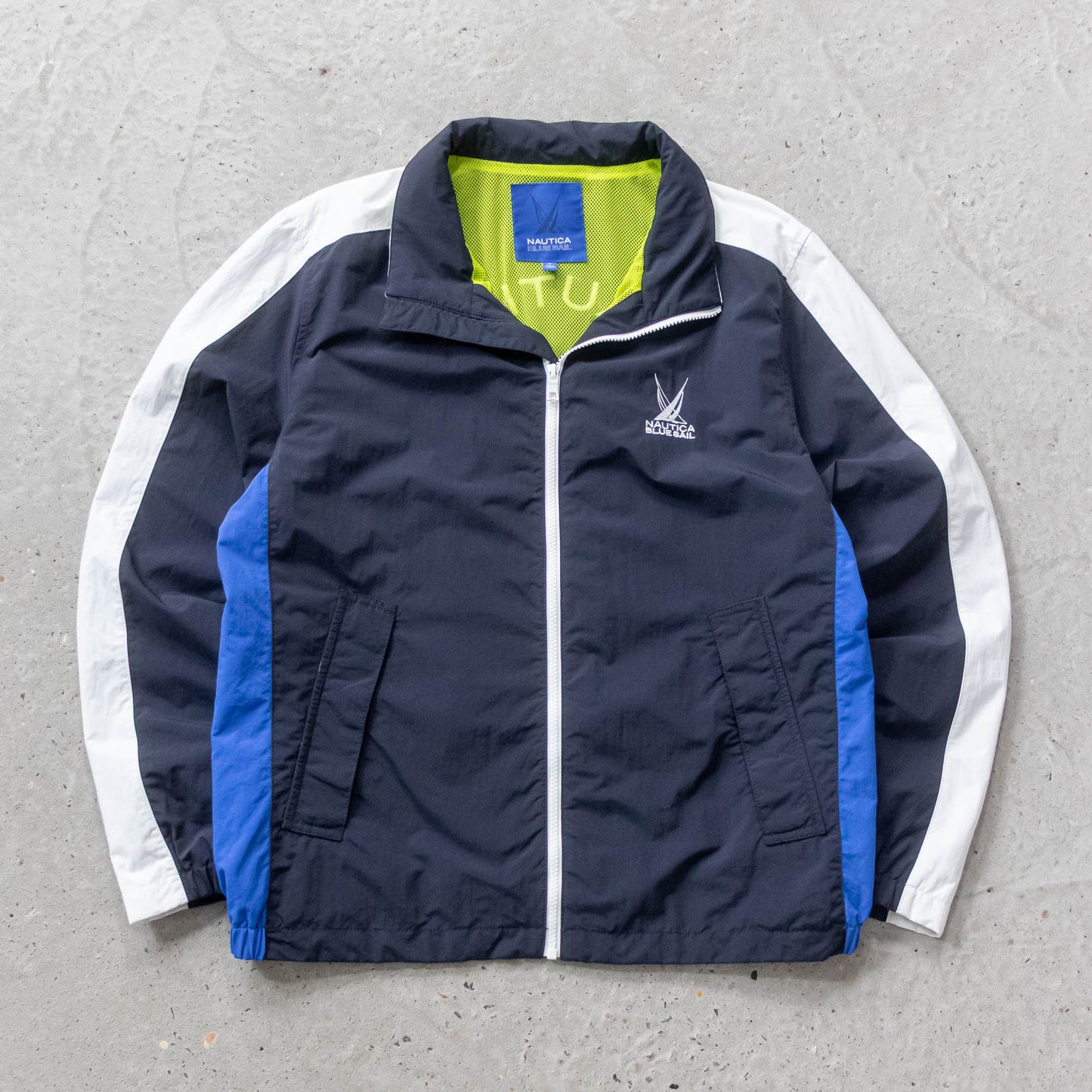 Nautica Blue Sail Windbreaker Jacket - 2000s (M)