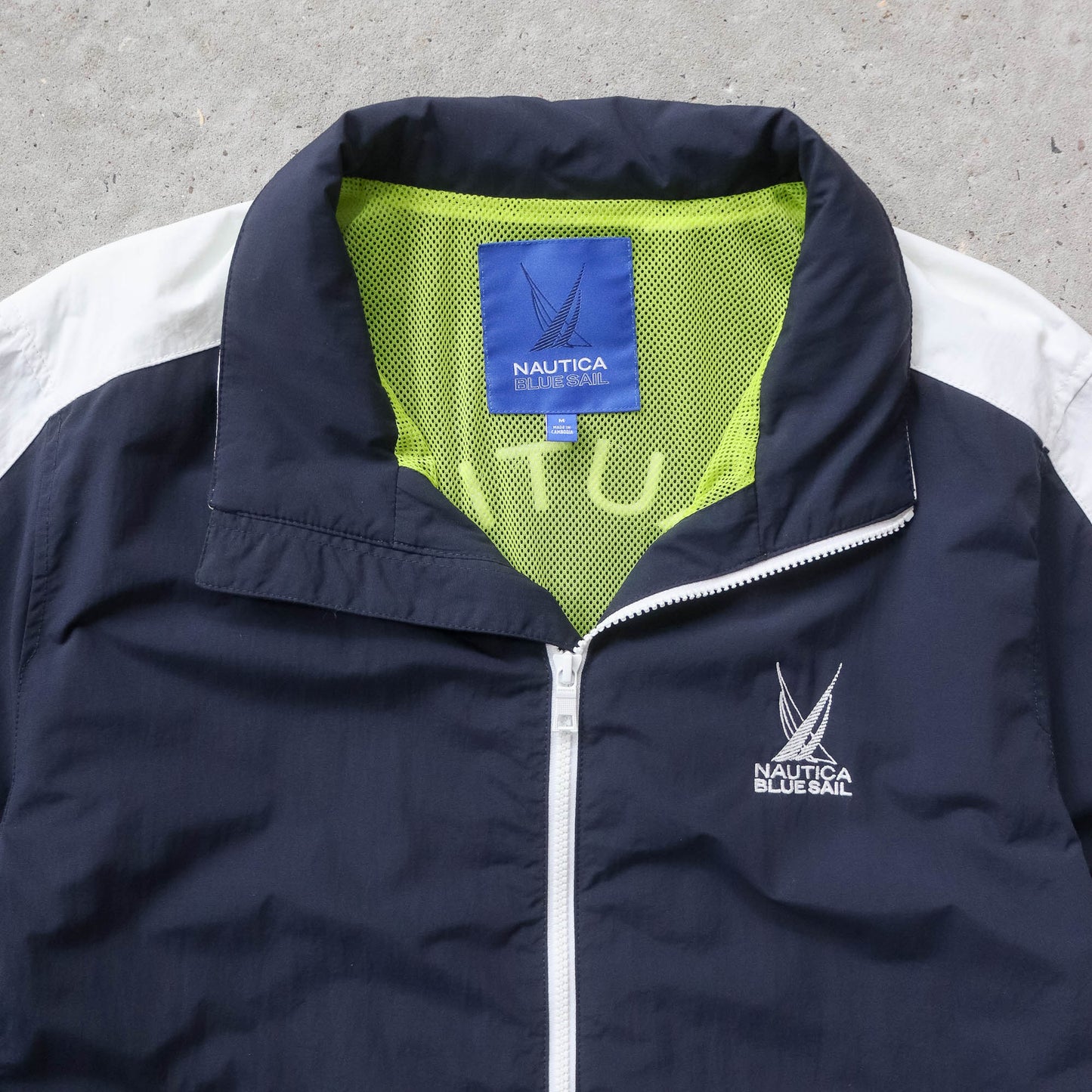 Nautica Blue Sail Windbreaker Jacket - 2000s (M)