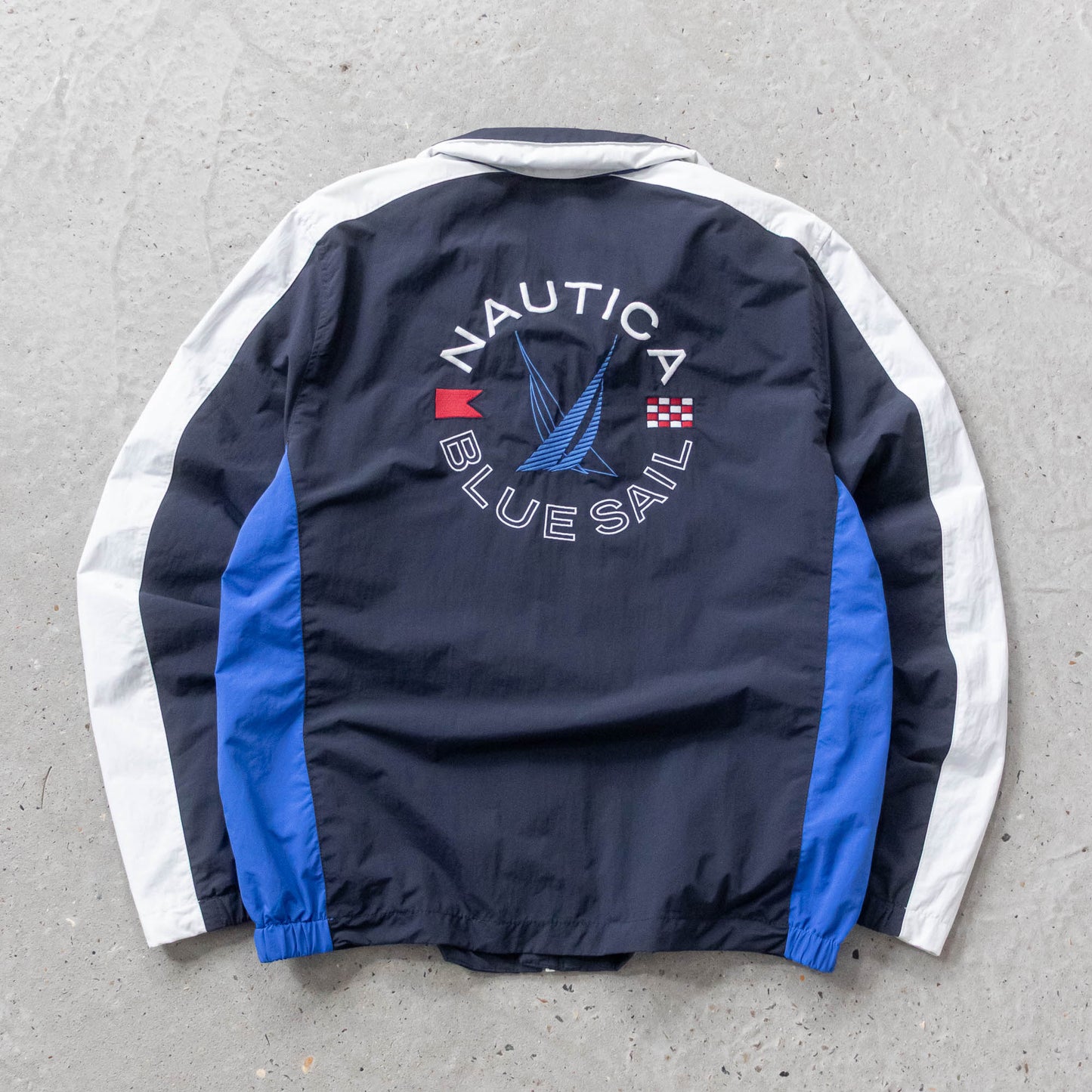 Nautica Blue Sail Windbreaker Jacket - 2000s (M)