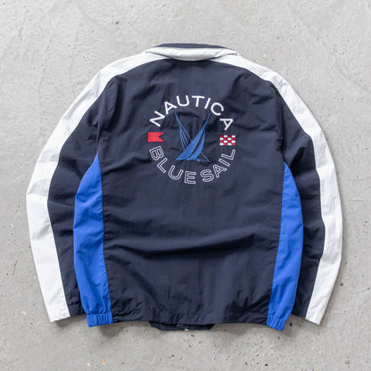 Nautica Blue Sail Windbreaker Jacket - 2000s (M)