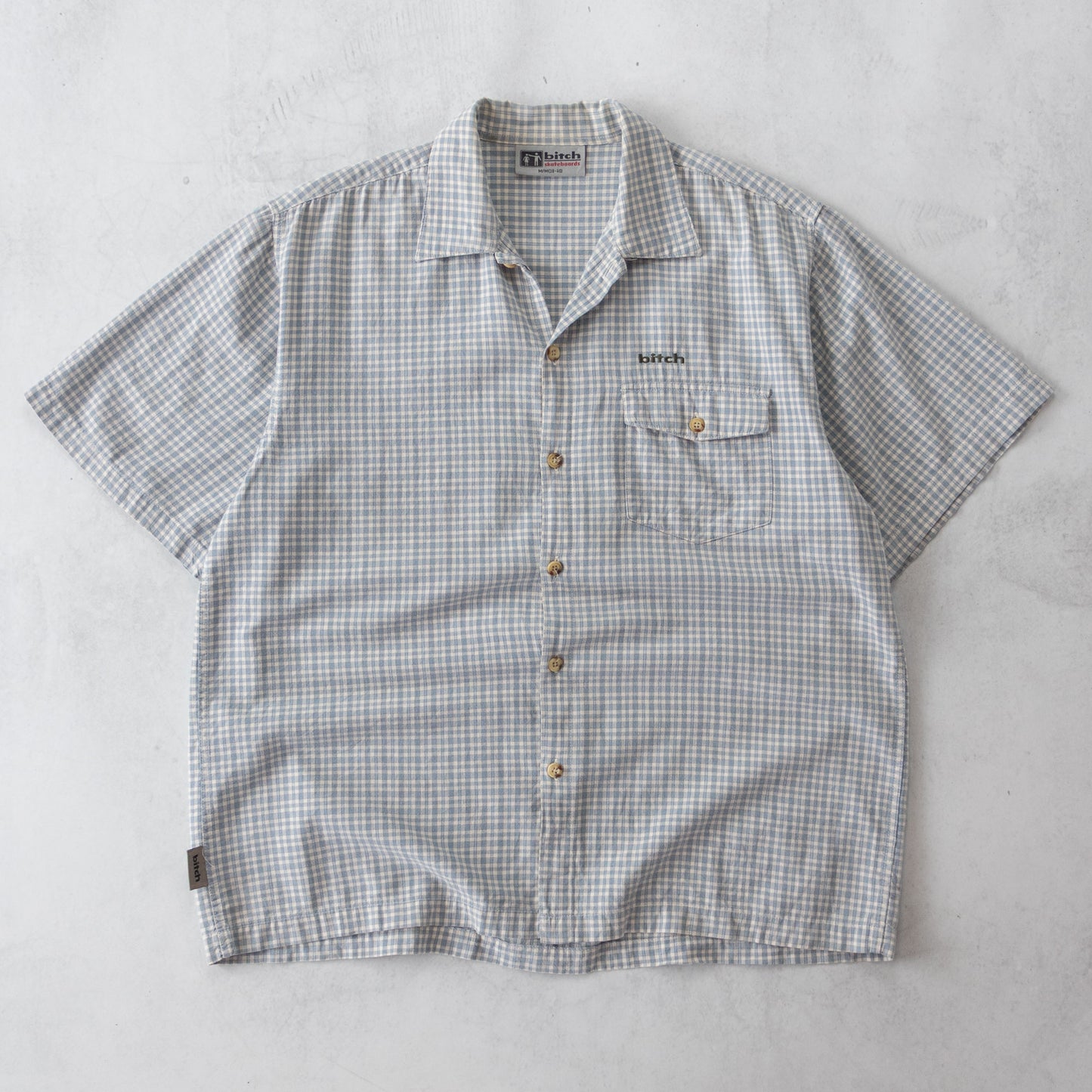 Vintage 90s Bitch Skateboards Button Up Shirt - M