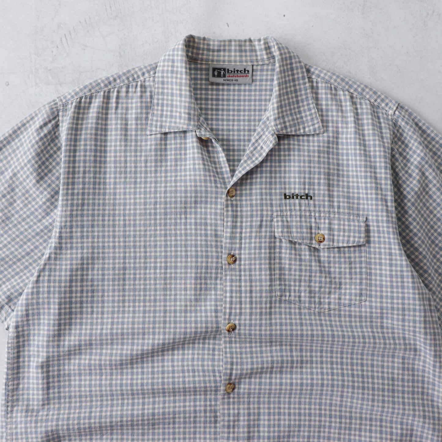 Vintage 90s Bitch Skateboards Button Up Shirt - M