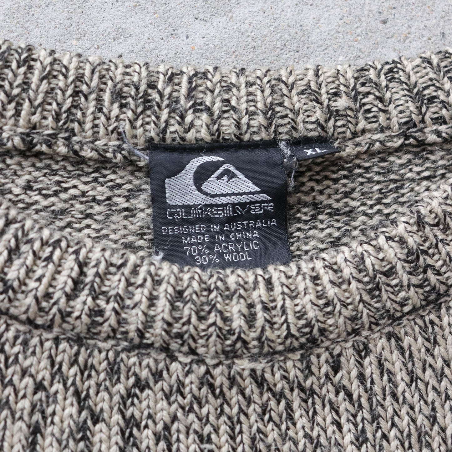 Quiksilver Embroidered Logo Knit Sweater - 90s (XL)