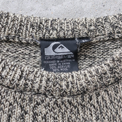 Quiksilver Embroidered Logo Knit Sweater - 90s (XL)