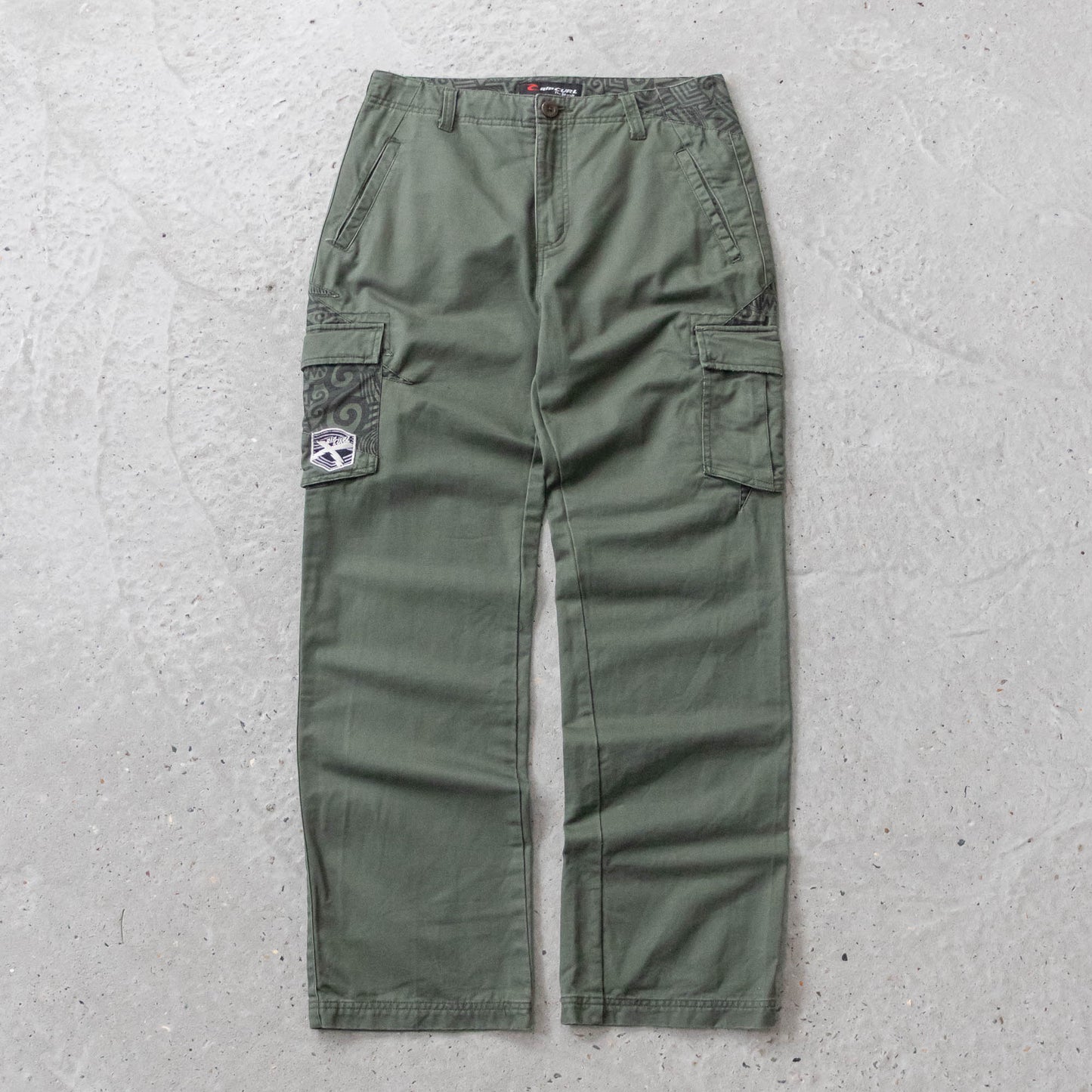 Rip Curl Embroidered Cargo Pants - 2000s (30x30)