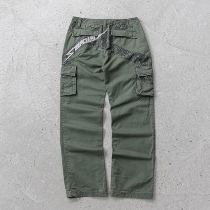 Rip Curl Embroidered Cargo Pants - 2000s (30x30)
