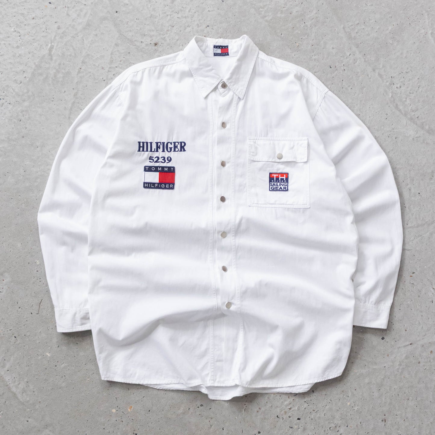 Tommy Hilfiger Sailing Gear Button Up Shirt - 90s (XL)