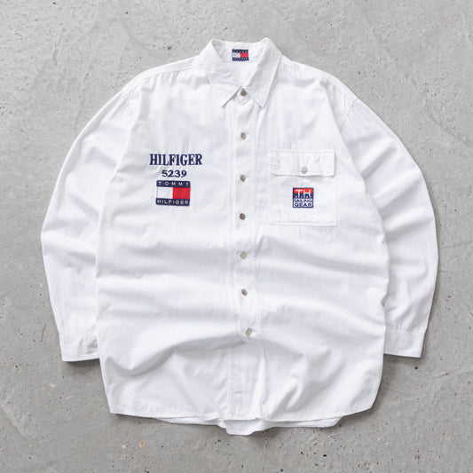 Tommy Hilfiger Sailing Gear Button Up Shirt - 90s (XL)
