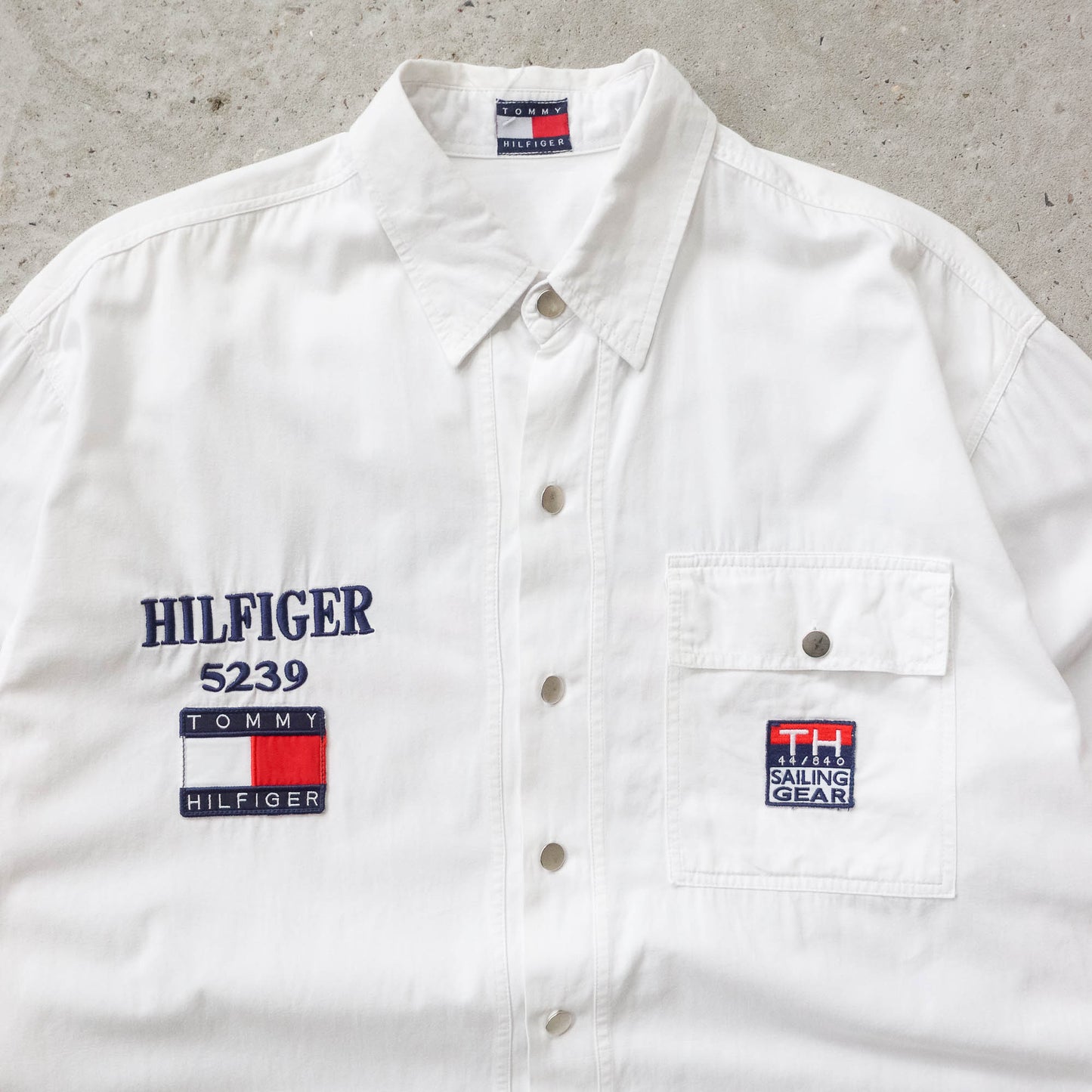 Tommy Hilfiger Sailing Gear Button Up Shirt - 90s (XL)