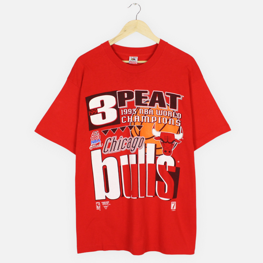 Vintage 1993 Chicago Bulls NBA Champions Tee - L