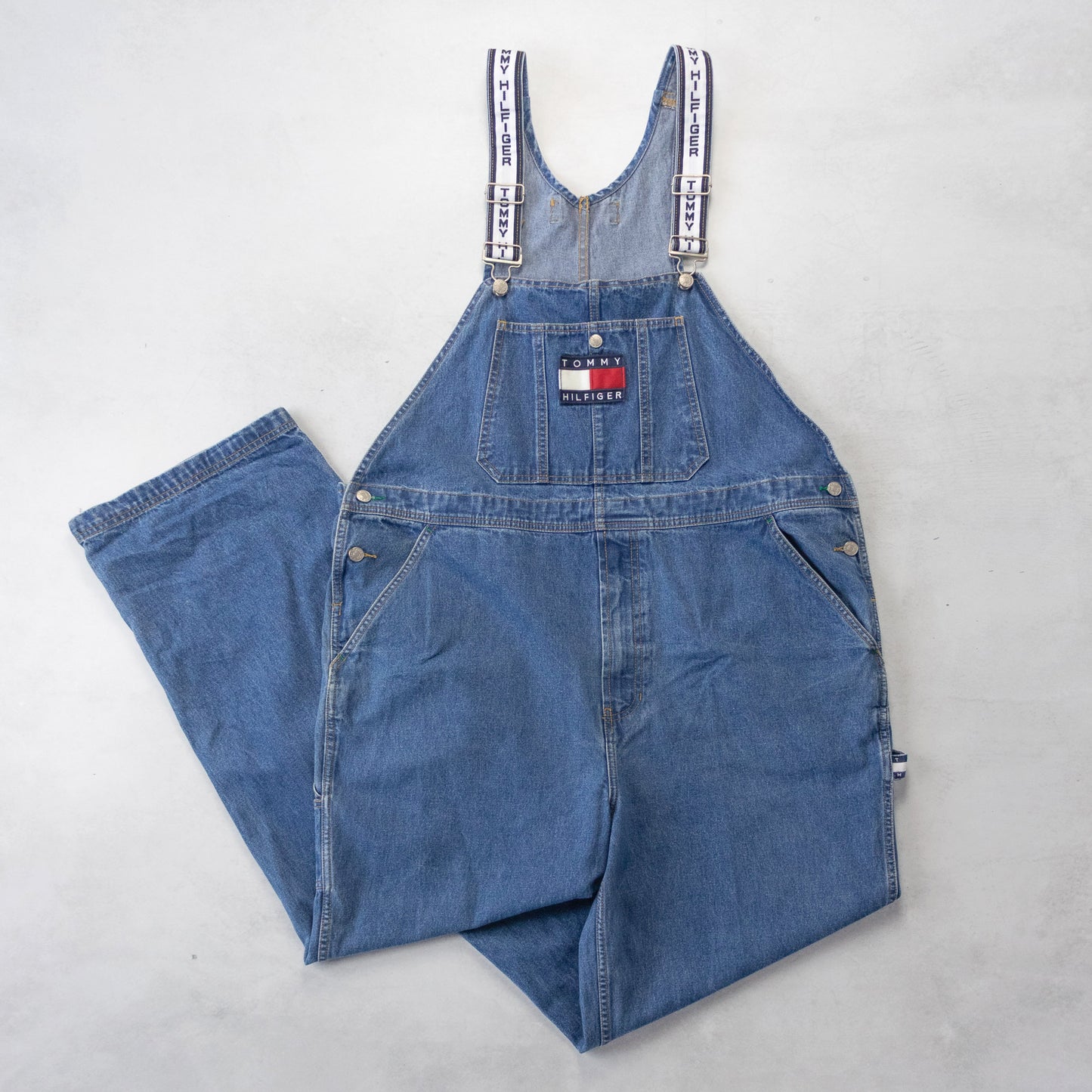 Vintage 90s Tommy Hilfiger Denim Overalls - XL