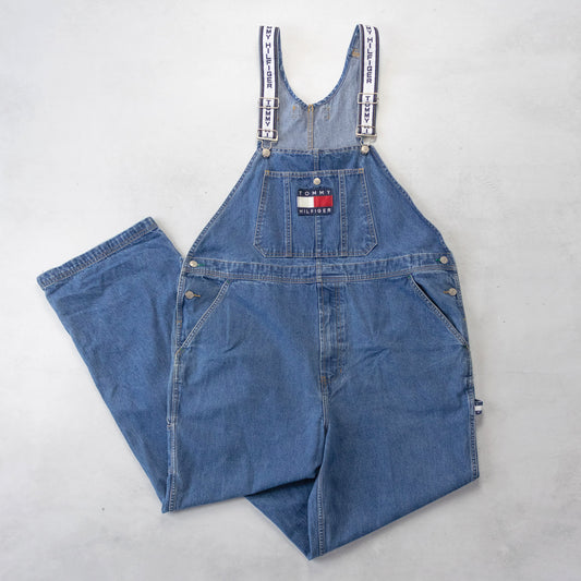 Vintage 90s Tommy Hilfiger Denim Overalls - XL