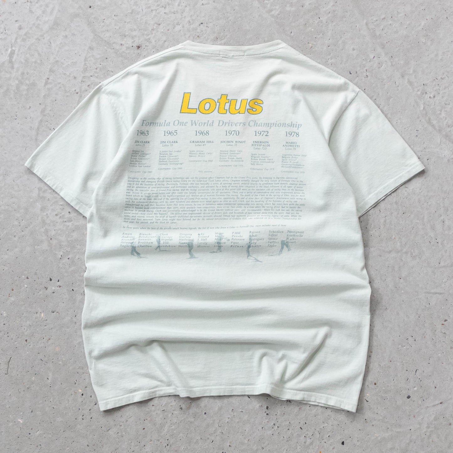 Team Lotus Formula 1 Racing Tee - 90s (L)