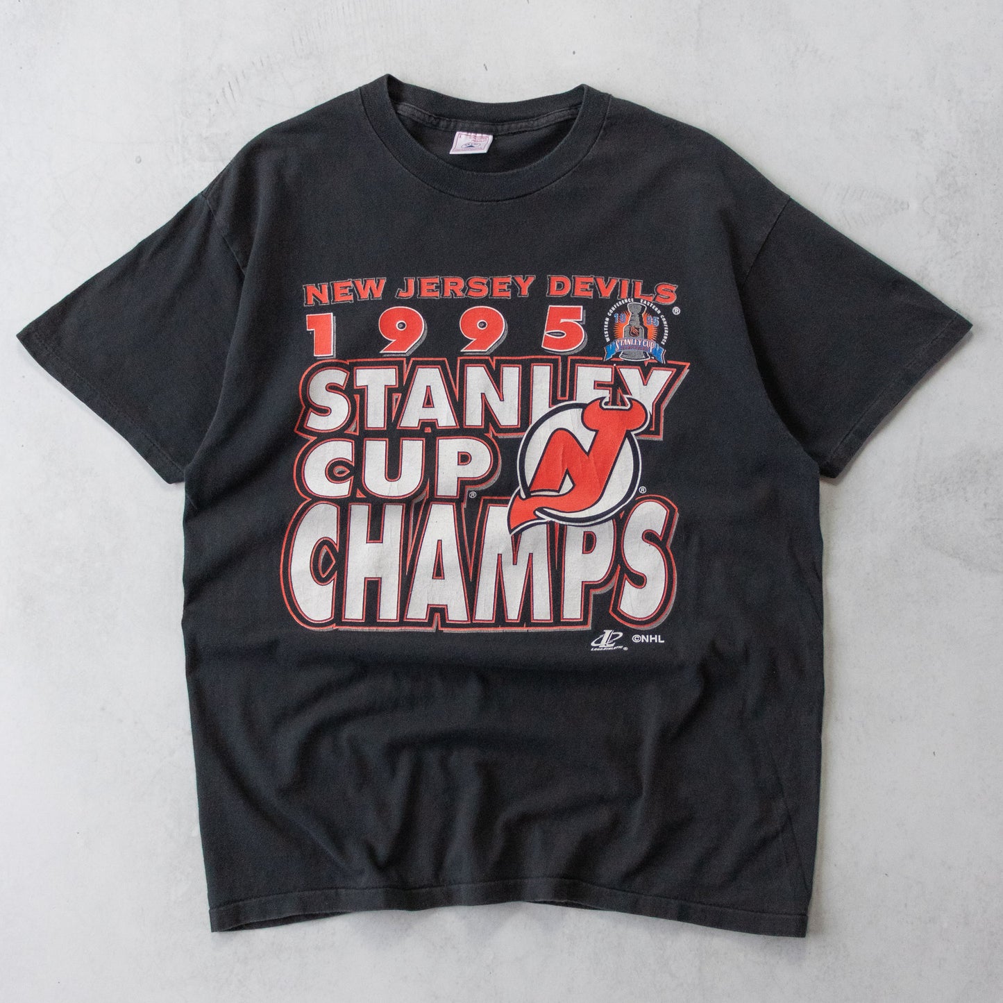 Vintage 1995 New Jersey Devils NHL Champions Tee - L