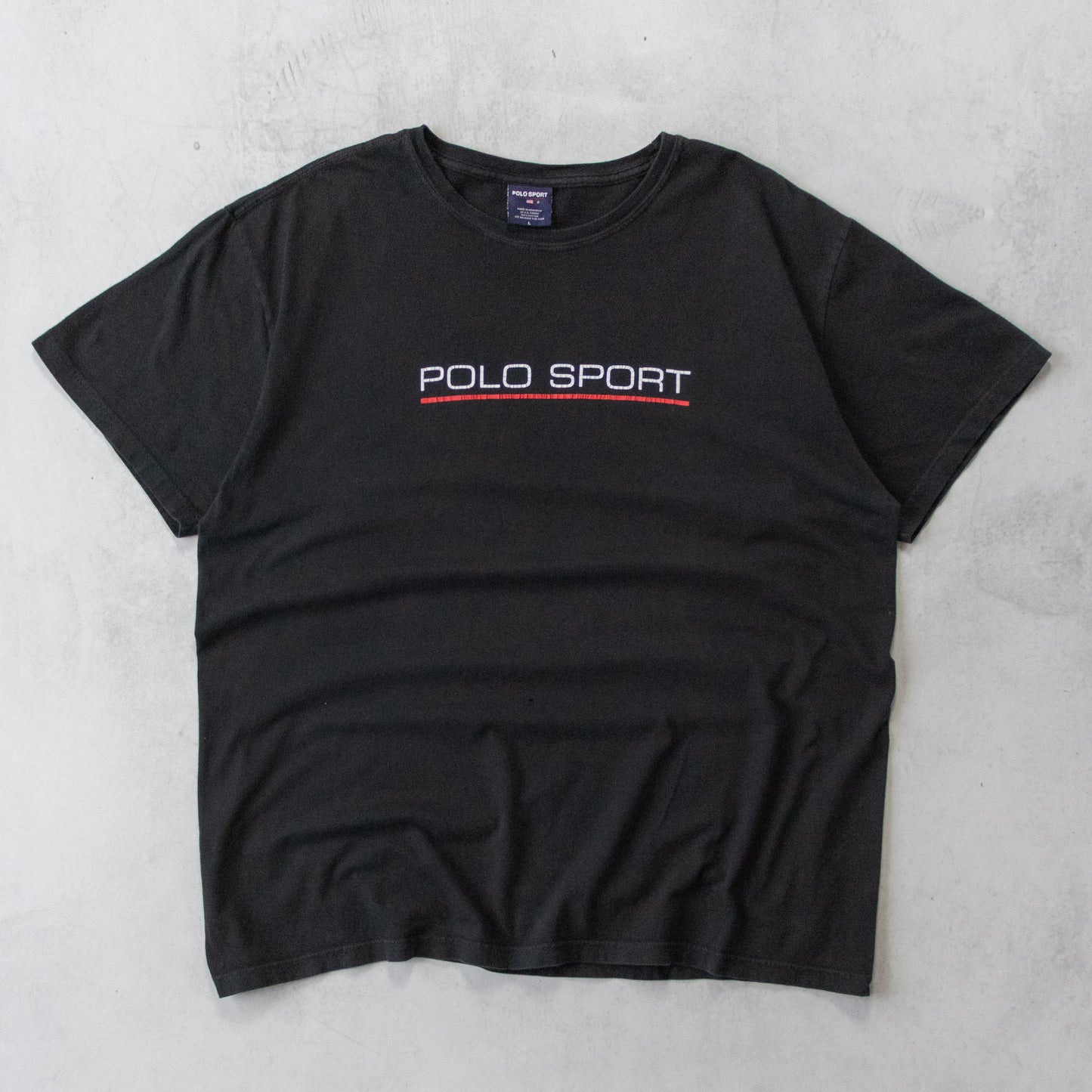 Vintage 90s Polo Sport Ralph Lauren Spellout Tee - L