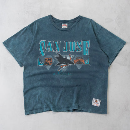 Vintage 90s San Jose Sharks NHL Tee - L