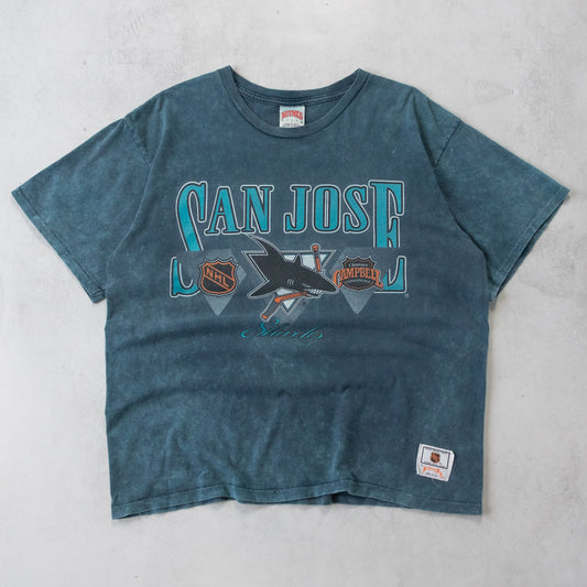 Vintage 90s San Jose Sharks NHL Tee - L