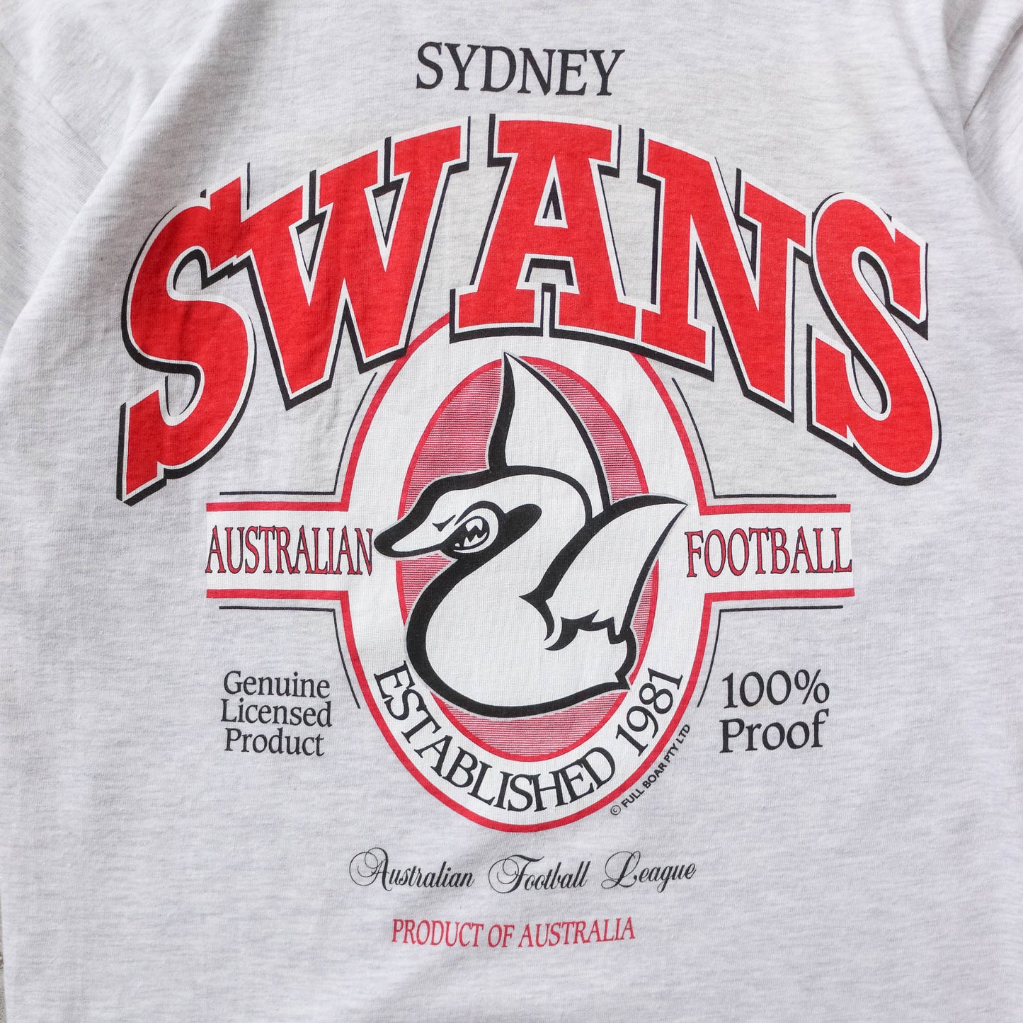Sydney Swans AFL Full Boar Tee - 90s (M)