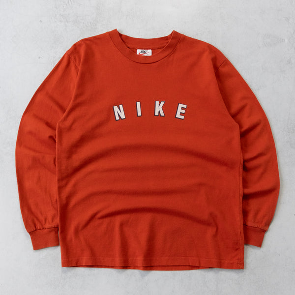 Vintage 90s Nike Spellout Long Sleeve Tee - S