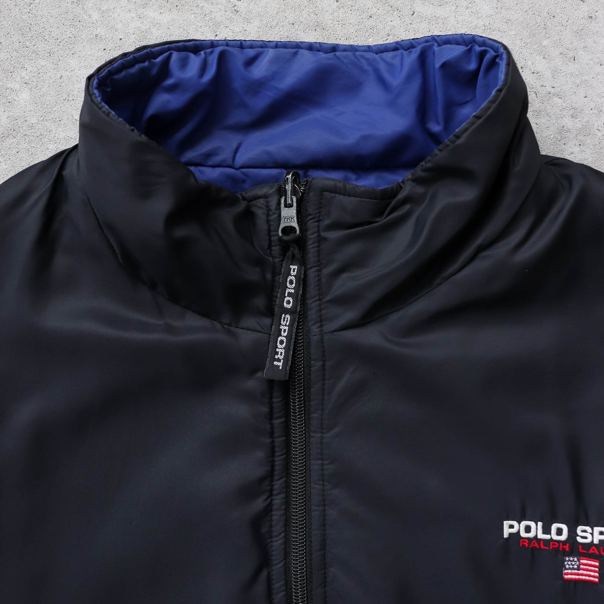 Polo Sport Reversible 1/4 Zip Puffer Jacket - 90s (XL)