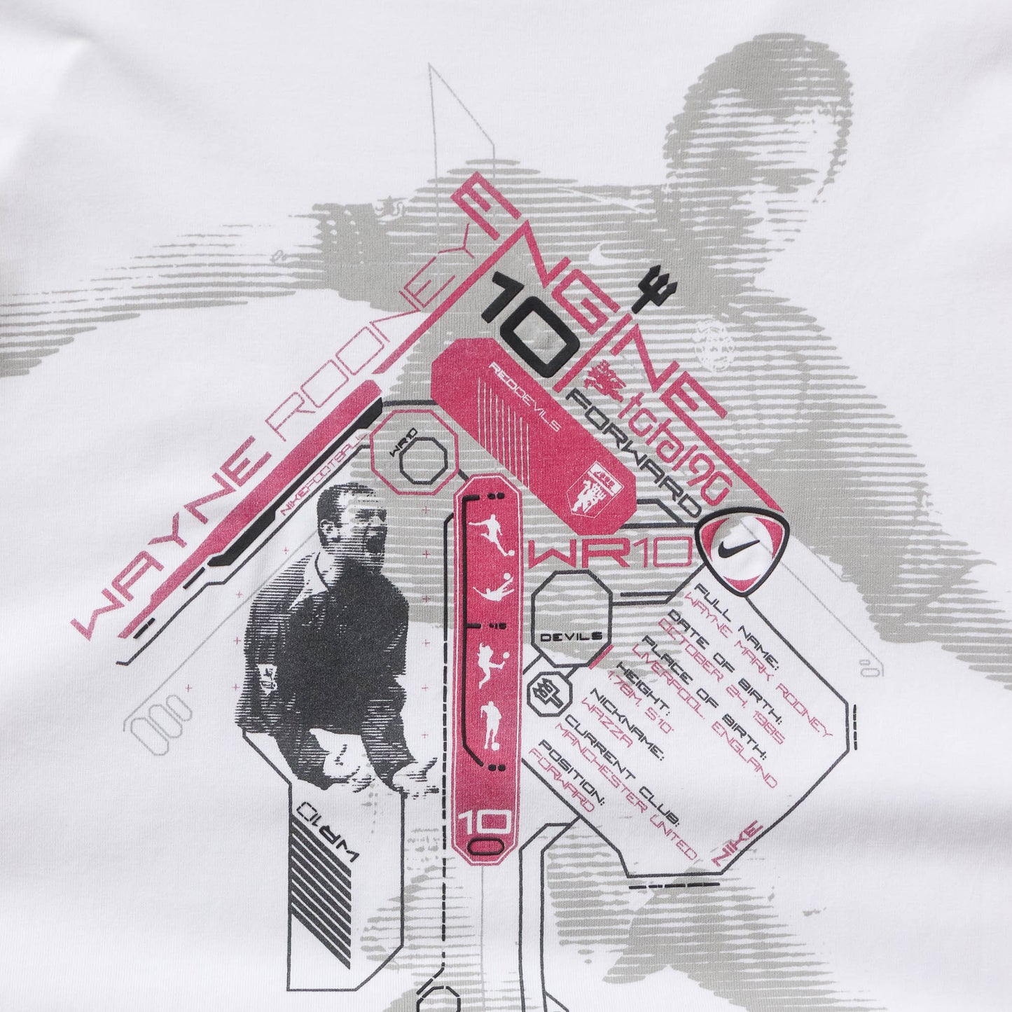 Nike Wayne Rooney Manchester United Tee - 2000s (L)