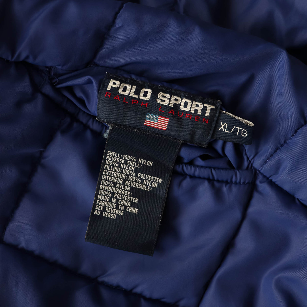 Polo Sport Reversible 1/4 Zip Puffer Jacket - 90s (XL)