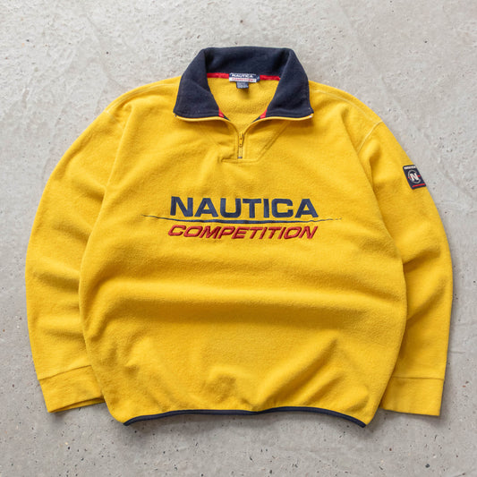 Nautica Competition 1/4 Zip Fleece Pullover - 90s (L)