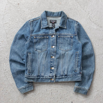 Polo Jeans Ralph Lauren USA Flag Denim Jacket - 90s (Women's M)