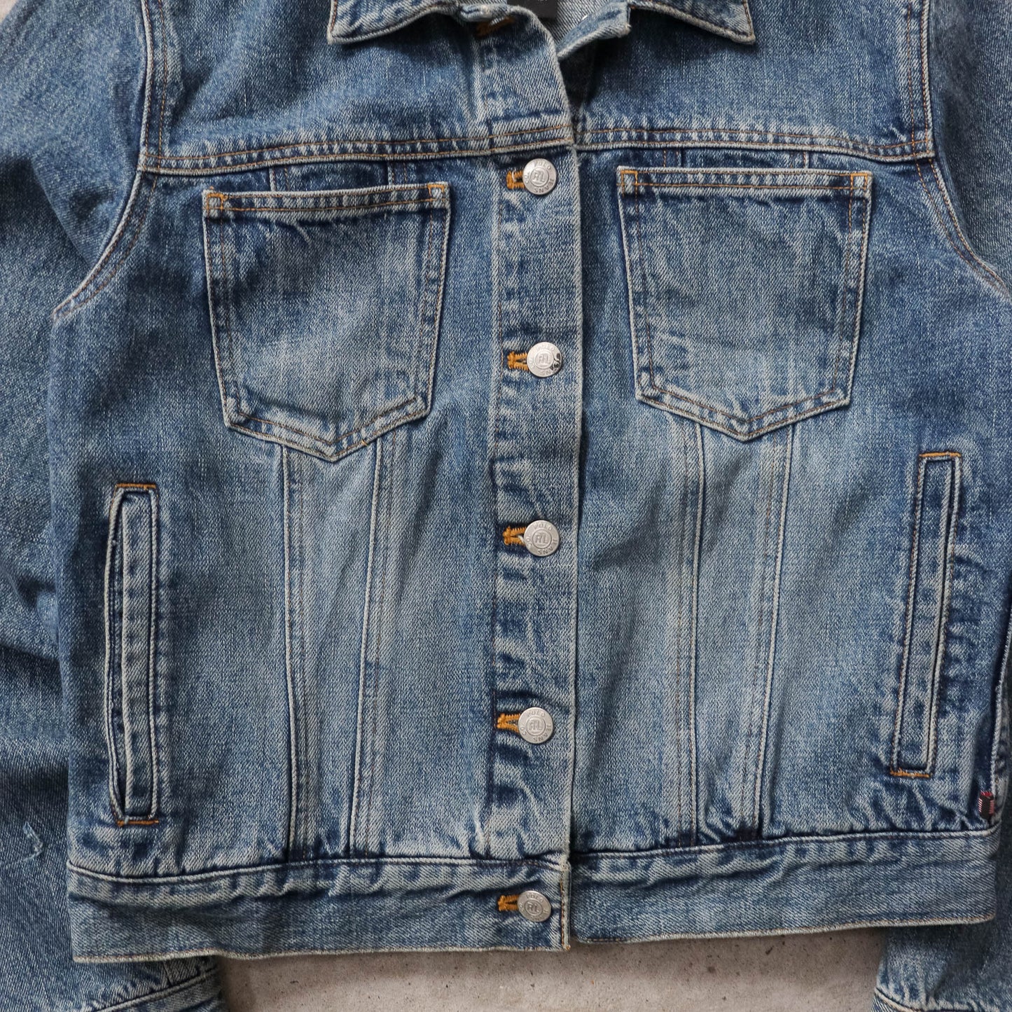 Polo Jeans Ralph Lauren USA Flag Denim Jacket - 90s (Women's M)