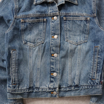 Polo Jeans Ralph Lauren USA Flag Denim Jacket - 90s (Women's M)