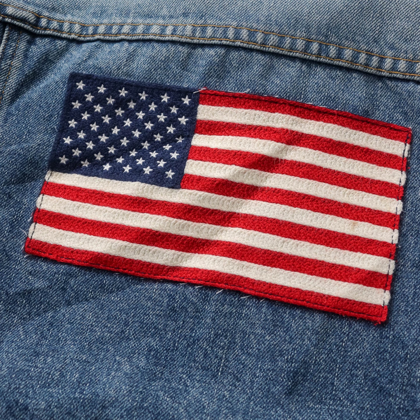 Polo Jeans Ralph Lauren USA Flag Denim Jacket - 90s (Women's M)