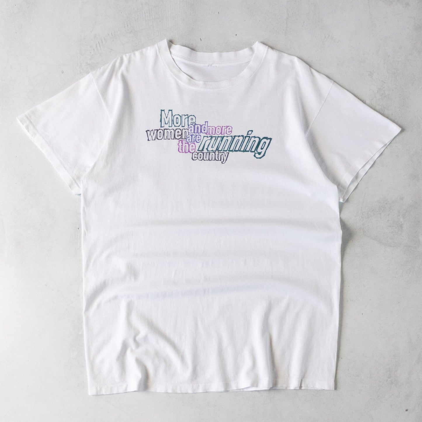 Vintage 90s Nike Women Run The Country Tee - XL