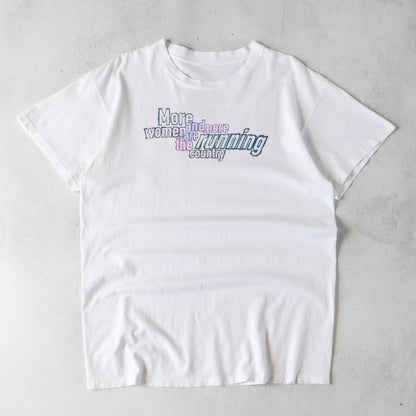 Vintage 90s Nike Women Run The Country Tee - XL