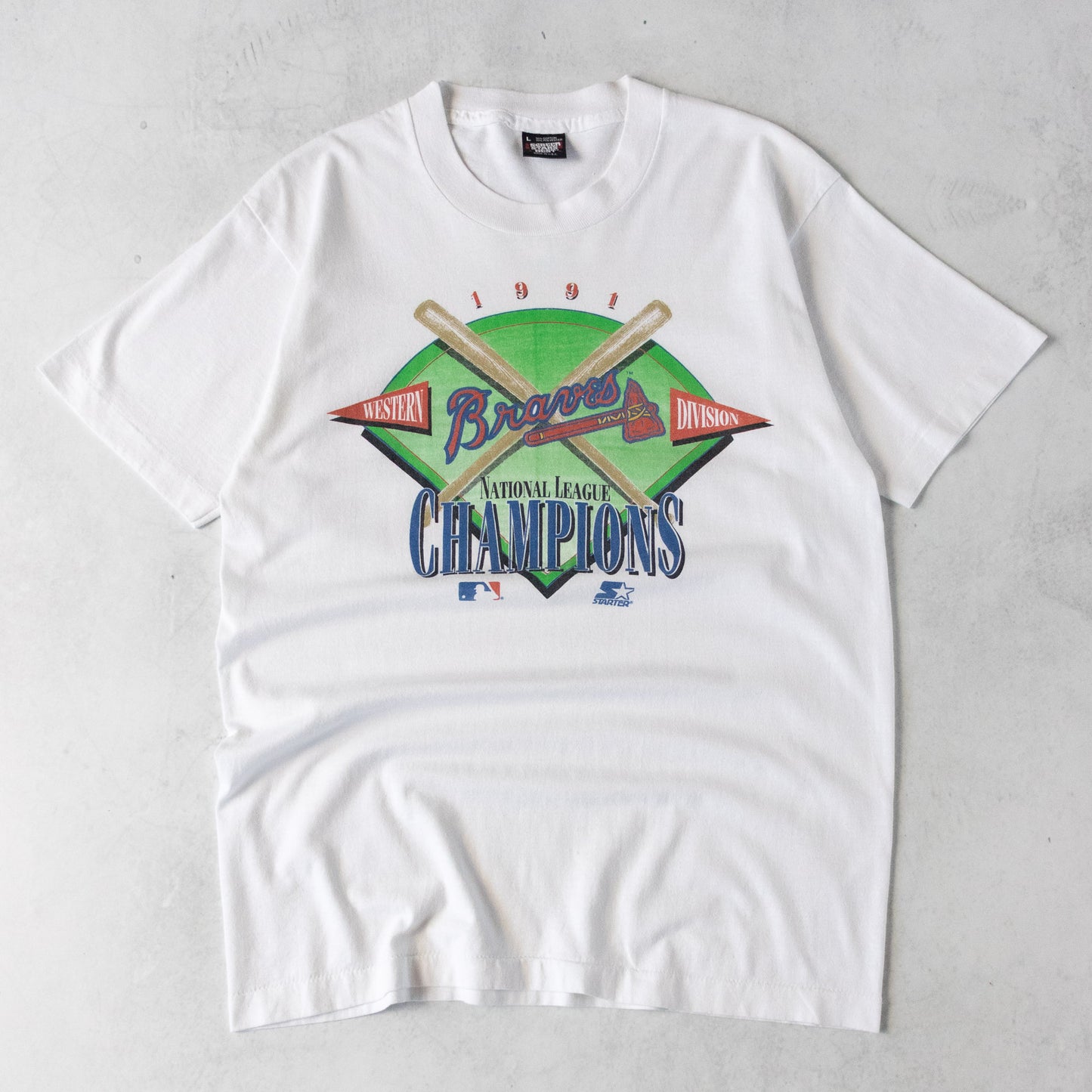 Vintage 1991 Atlanta Braves MLB Champions Tee - M - AL Vintage