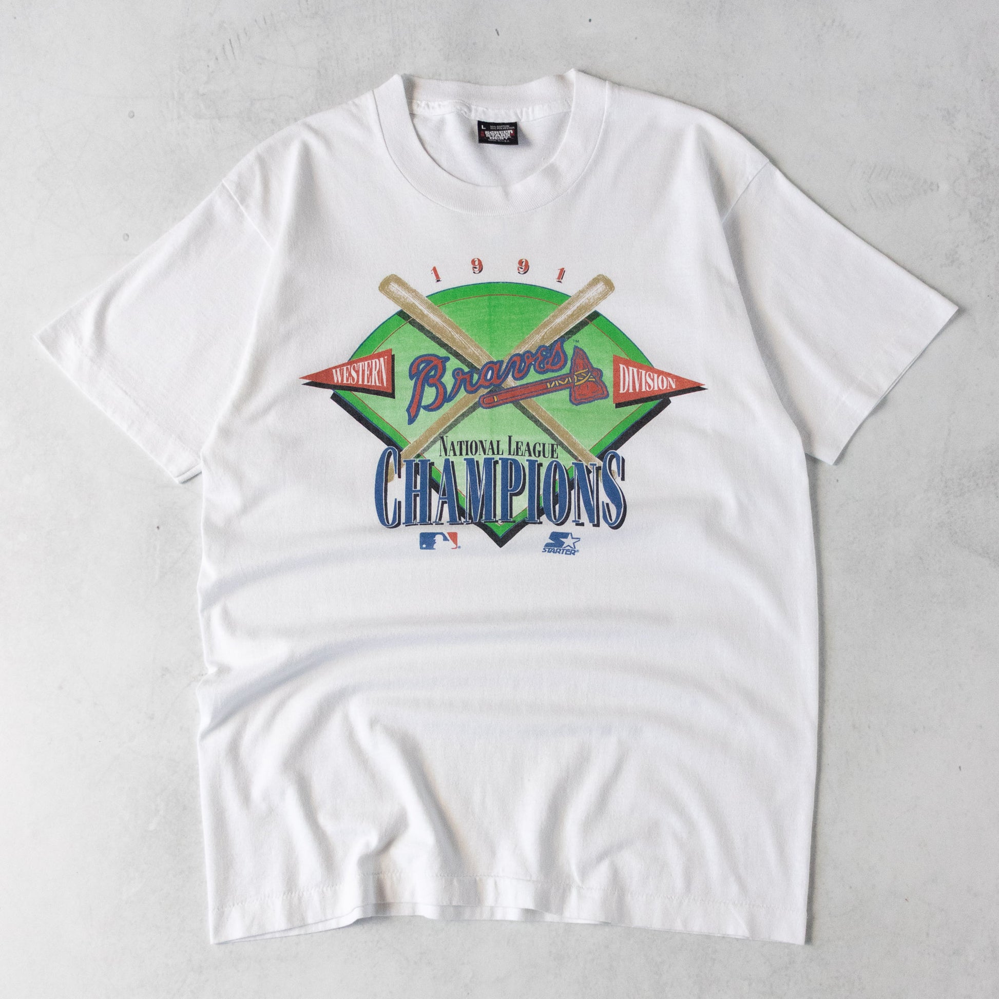 Vintage 1991 Atlanta Braves MLB Champions Tee - M - AL Vintage
