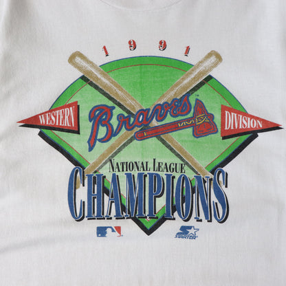 Vintage 1991 Atlanta Braves MLB Champions Tee - M - AL Vintage