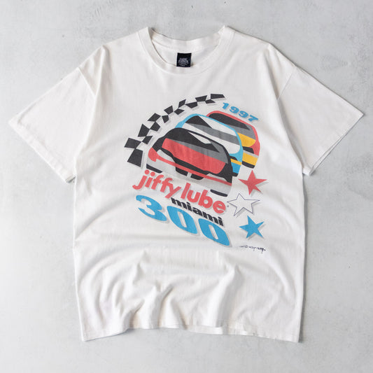 Vintage 1997 Jiffy Lube Miami 300 NASCAR Tee - L