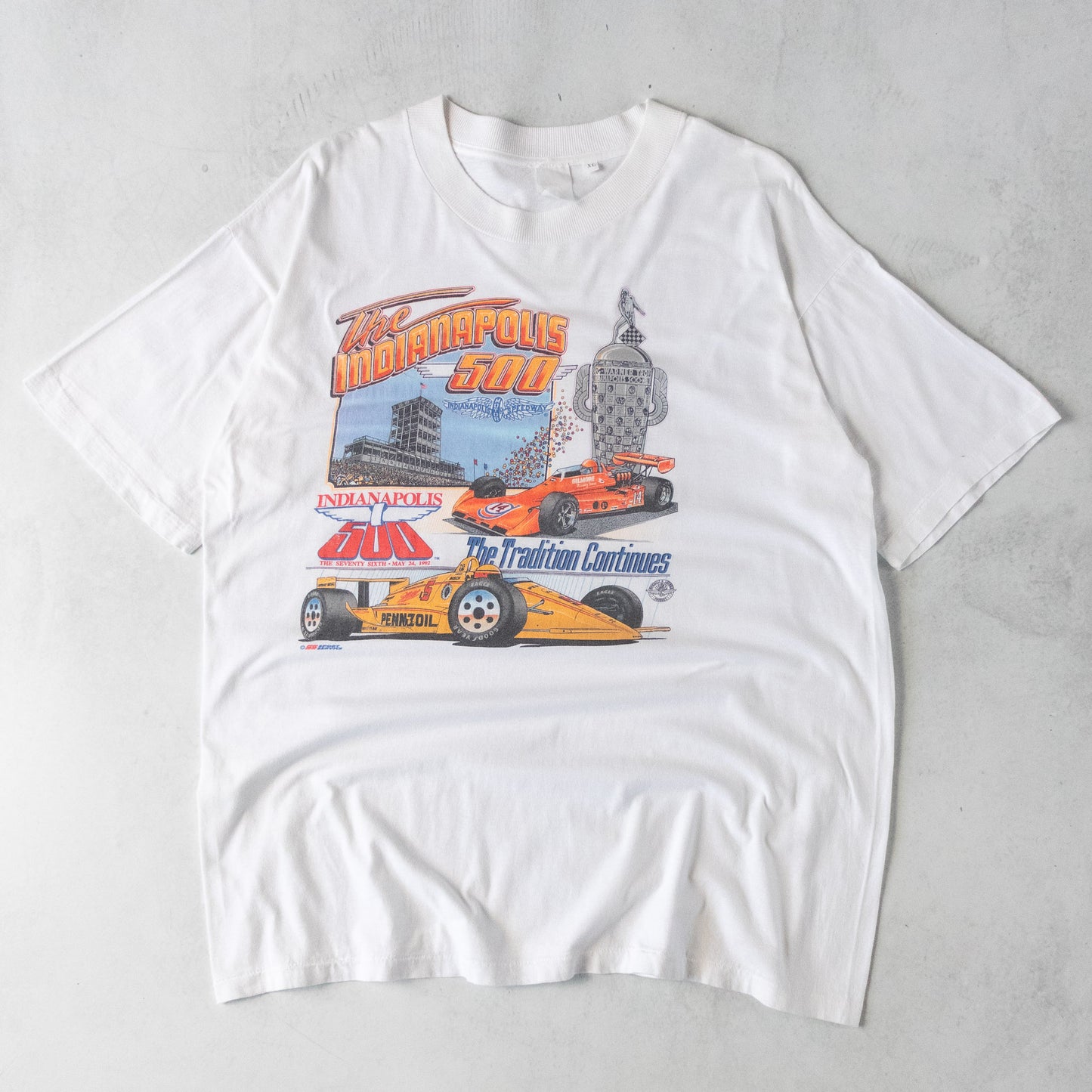 Vintage 1992 Indianapolis 500 Racing Tee - XL