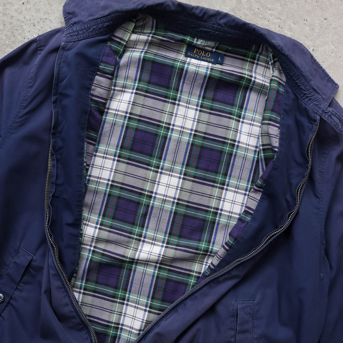 Polo Ralph Lauren Plaid Lined Harrington Jacket - 2000s (L)
