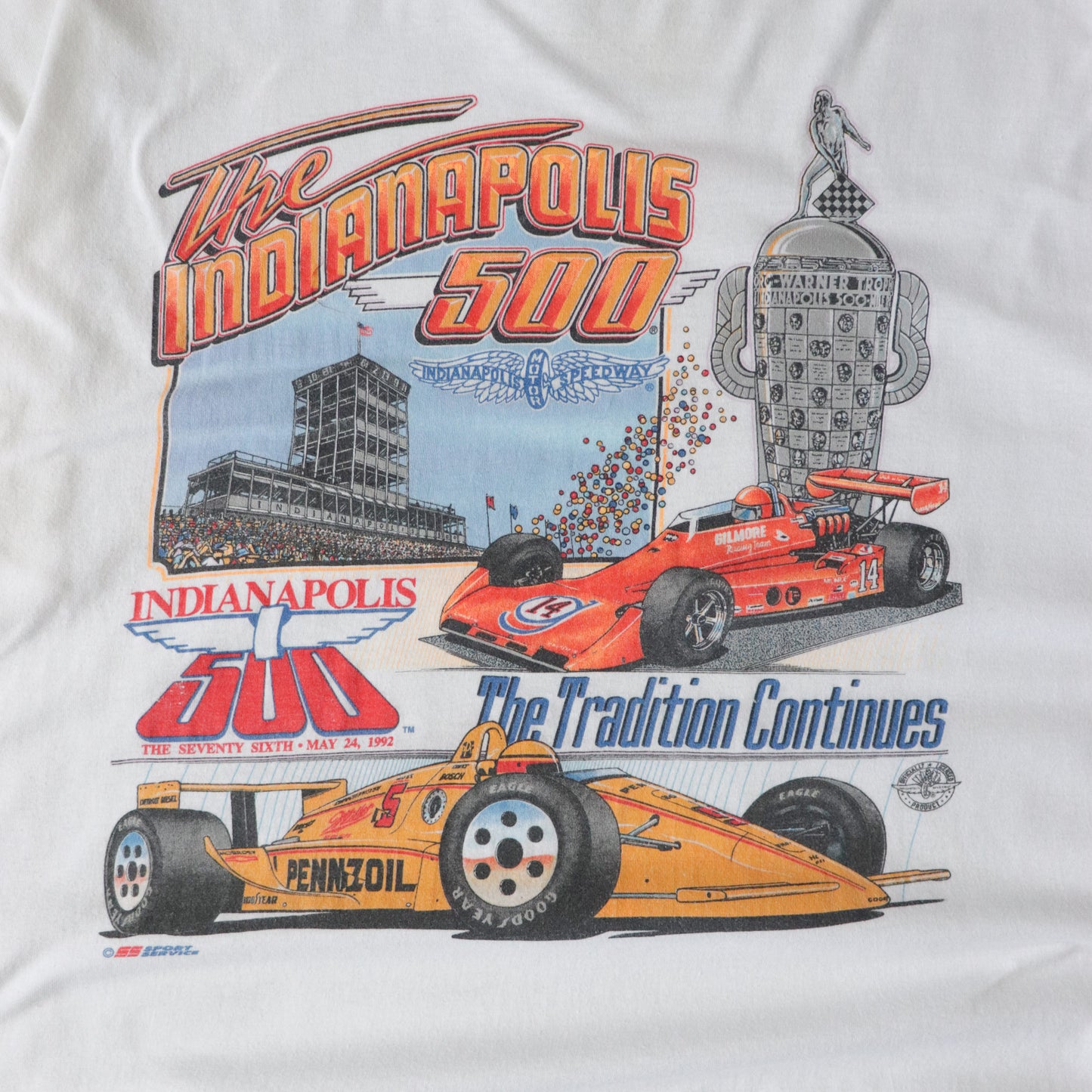 Vintage 1992 Indianapolis 500 Racing Tee - XL