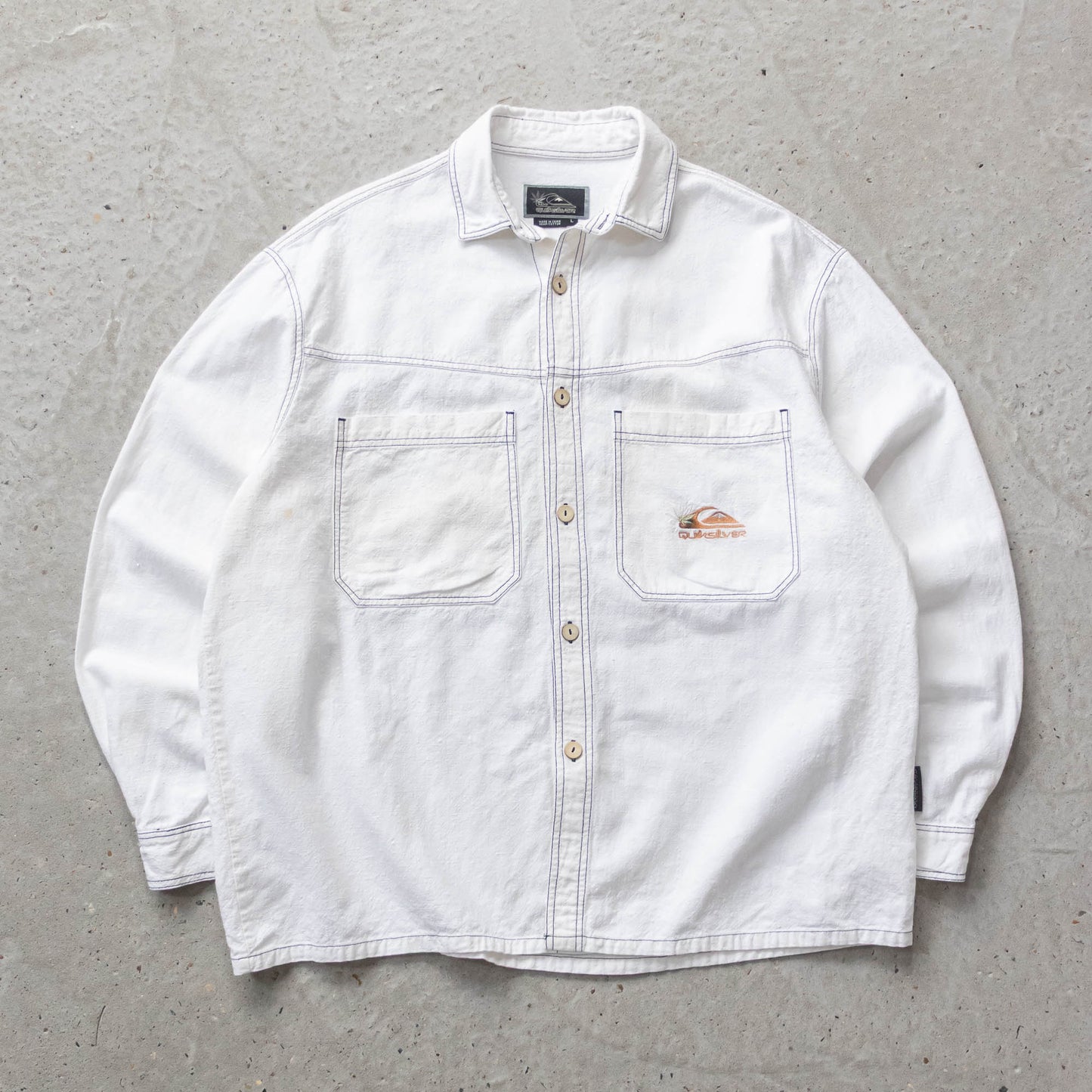 Quiksilver Hemp Button Up Shirt - 90s (L)